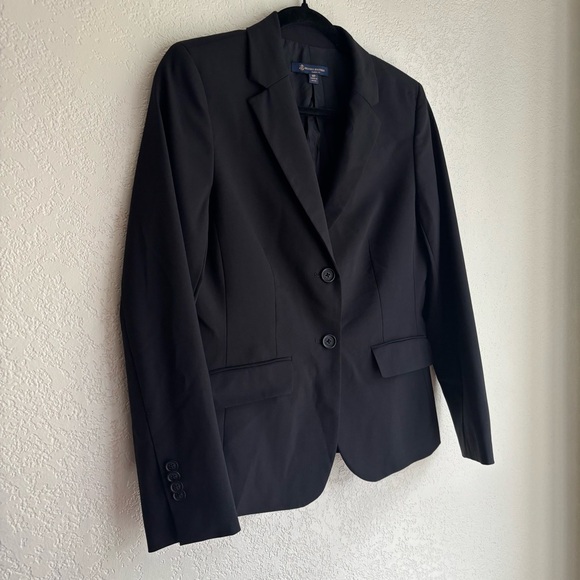 BROOKS BROTHERS Classic Fit Women's Black Wool Blend Blazer Sz 6 P Office Career - Picture 3 of 16